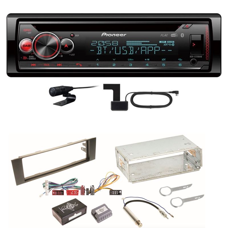 Pioneer DEH-S720DAB Bluetooth USB FLAC Digitalradio Einbauset für Audi A3 8P 8PA