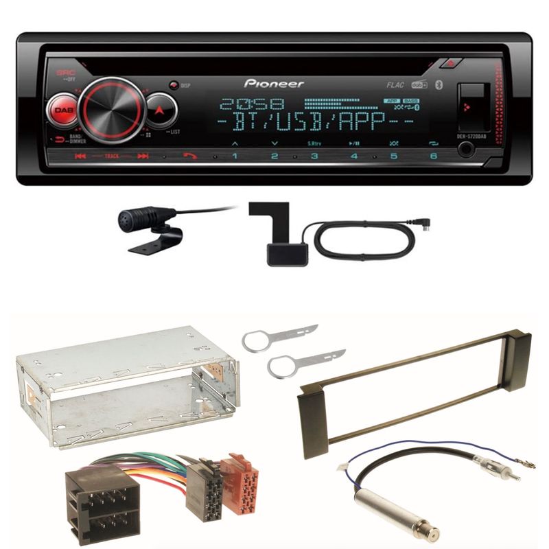Pioneer DEH-S720DAB Bluetooth WAV Digitalradio Einbauset für Seat Leon Toledo 1M