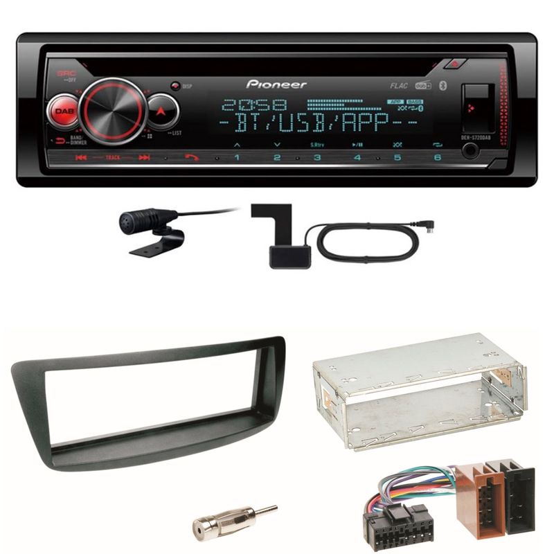 Pioneer DEH-S720DAB CD Digitalradio Einbauset Toyota Aygo Citroen C1 Peugeot 107
