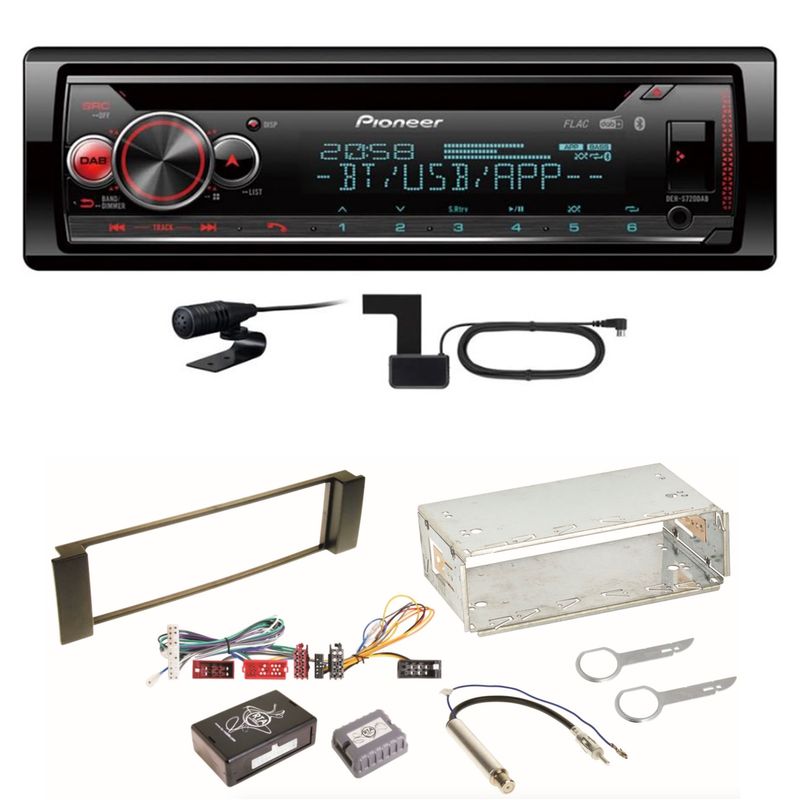Pioneer DEH-S720DAB Bluetooth FLAC Digitalradio Einbauset für Audi A3 8L A6 4B