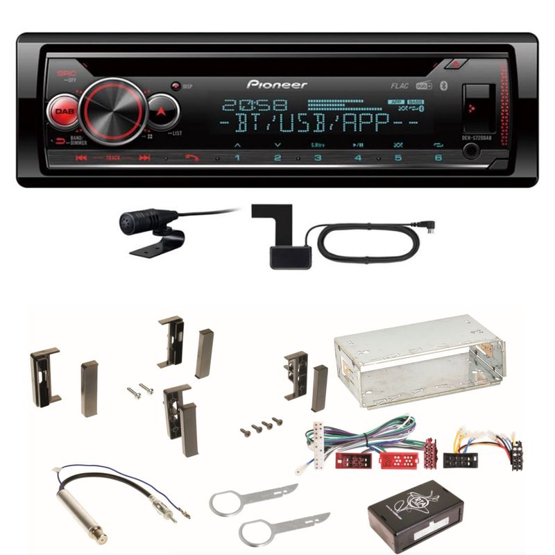 Pioneer DEH-S720DAB Bluetooth USB MP3 Digitalradio MP3 Einbauset für Audi A3 8L