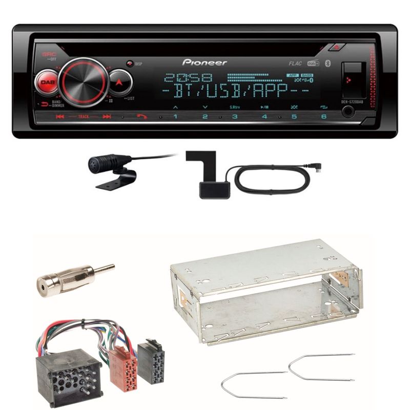 Pioneer DEH-S720DAB Bluetooth USB FLAC Digitalradio Einbauset für BMW 3er E36 Z3