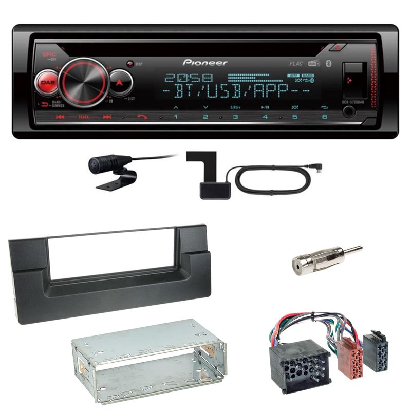 Pioneer DEH-S720DAB Bluetooth Digitalradio Einbauset für BMW 5er E39 bis 09/2000