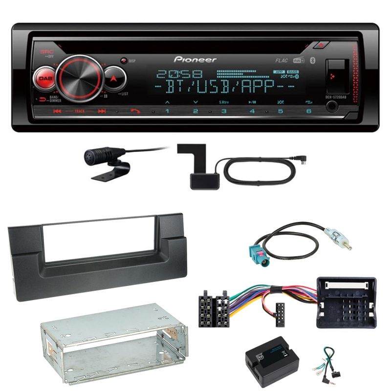 Pioneer DEH-S720DAB Bluetooth Digitalradio Einbauset für BMW 5er E39 ab 10/2000