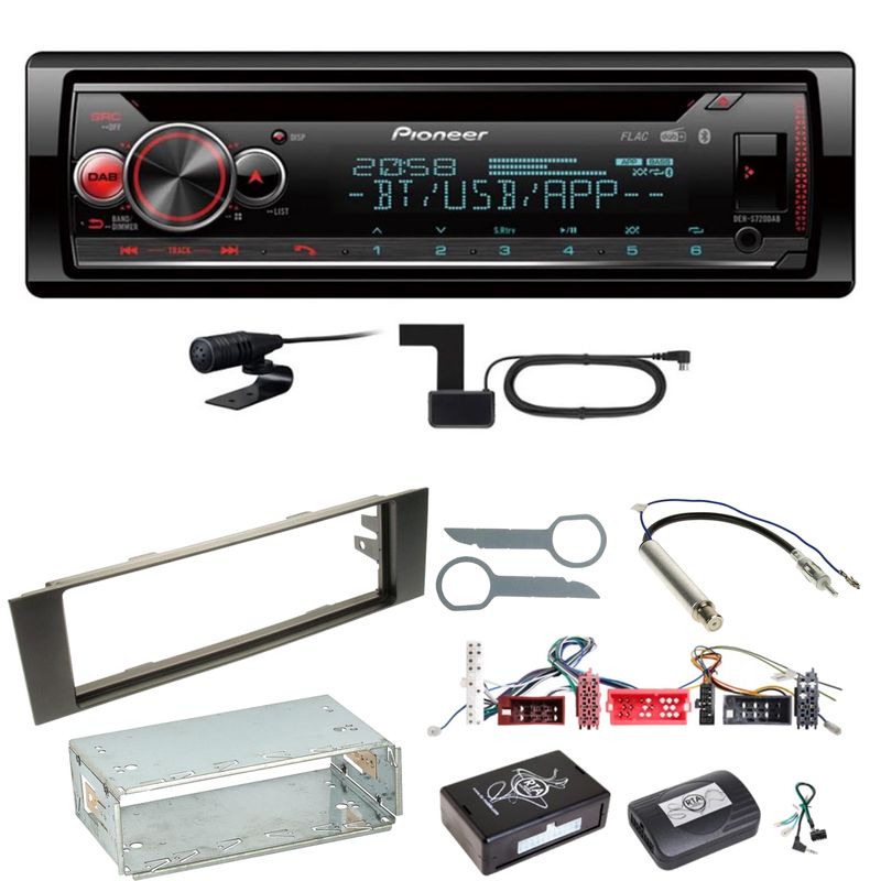 Pioneer DEH-S720DAB Bluetooth WAV WMA Digitalradio Einbauset für Audi A3 8P 8PA
