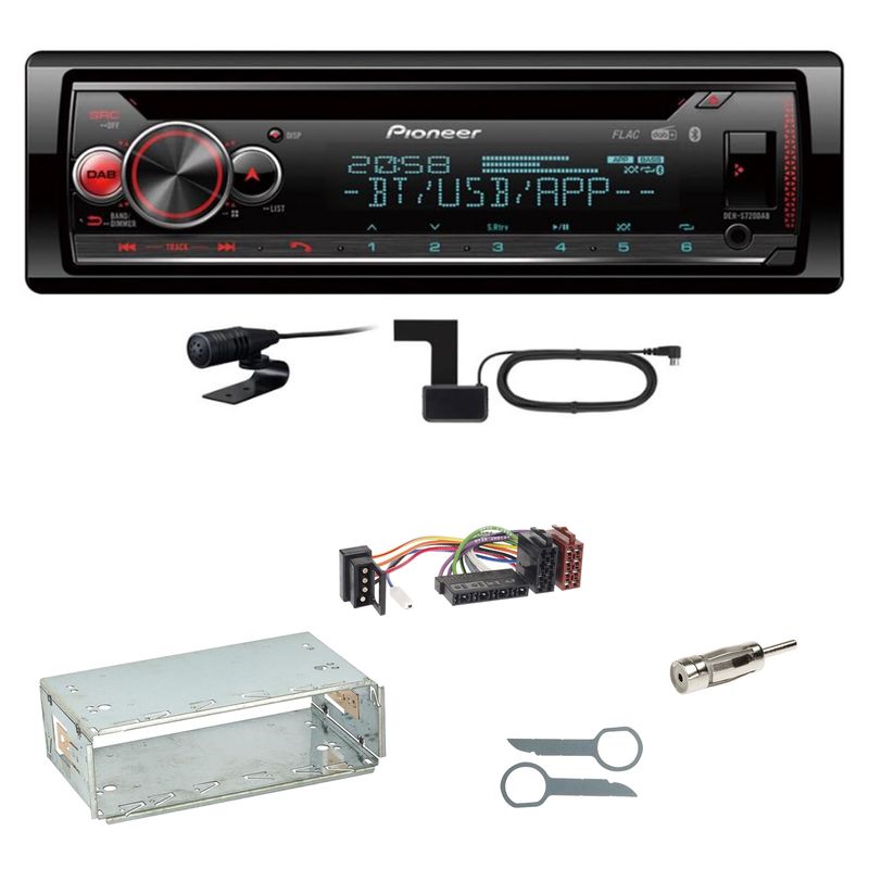 Pioneer DEH-S720DAB Bluetooth Digitalradio Einbauset für Mercedes E-Klasse W124 Pioneer DEH-S720DAB Bluetooth Digitalradio Einbauset für Mercedes E-Klasse W124