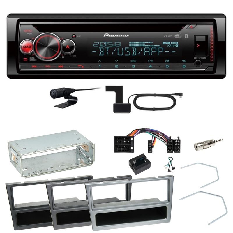 Pioneer DEH-S720DAB Bluetooth Einbauset für Opel Omega B Meriva A Agila Vivaro