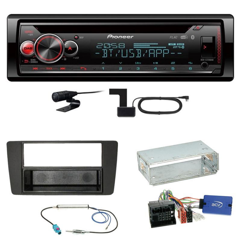 Pioneer DEH-S720DAB Bluetooth Digitalradio Einbauset für Skoda Yeti 5L Octavia 2