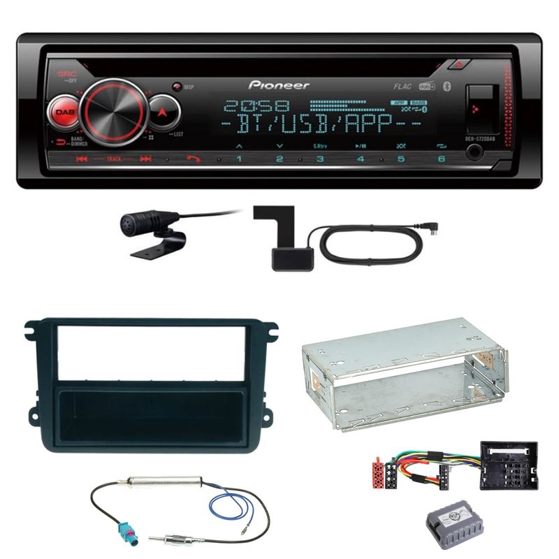 Pioneer DEH-S720DAB Digitalradio USB Einbauset für Skoda Fabia Roomster Praktik