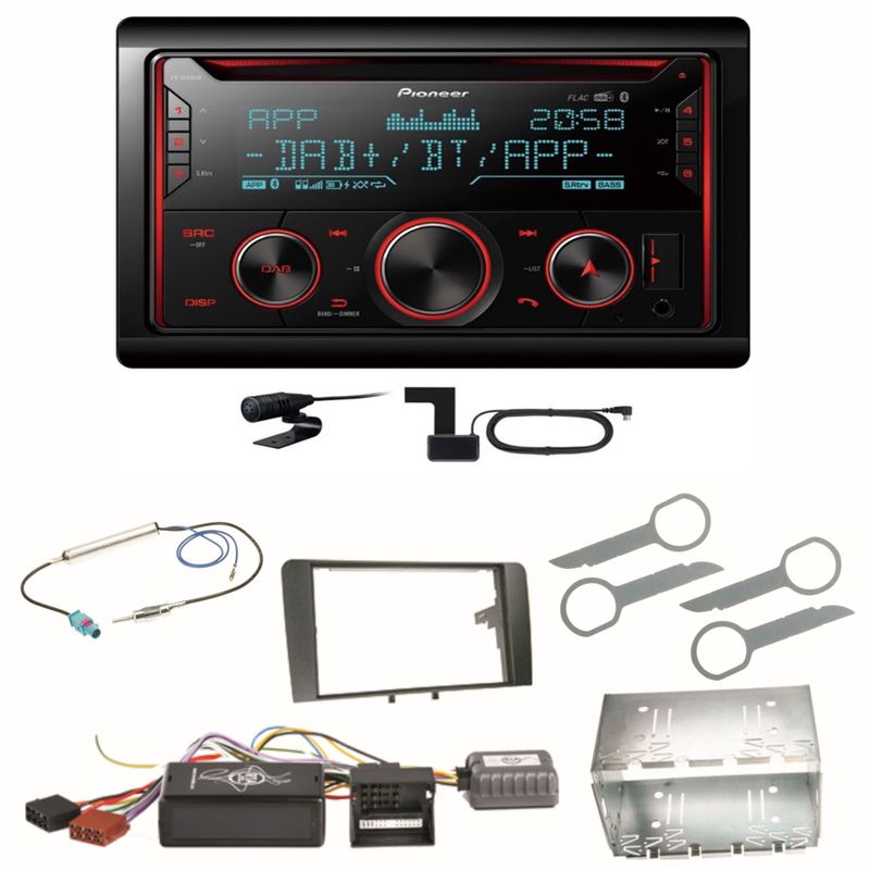 Pioneer FH-S820DAB Digitalradio USB MP3 Bluetooth Einbauset für Audi A3 8P 8PA