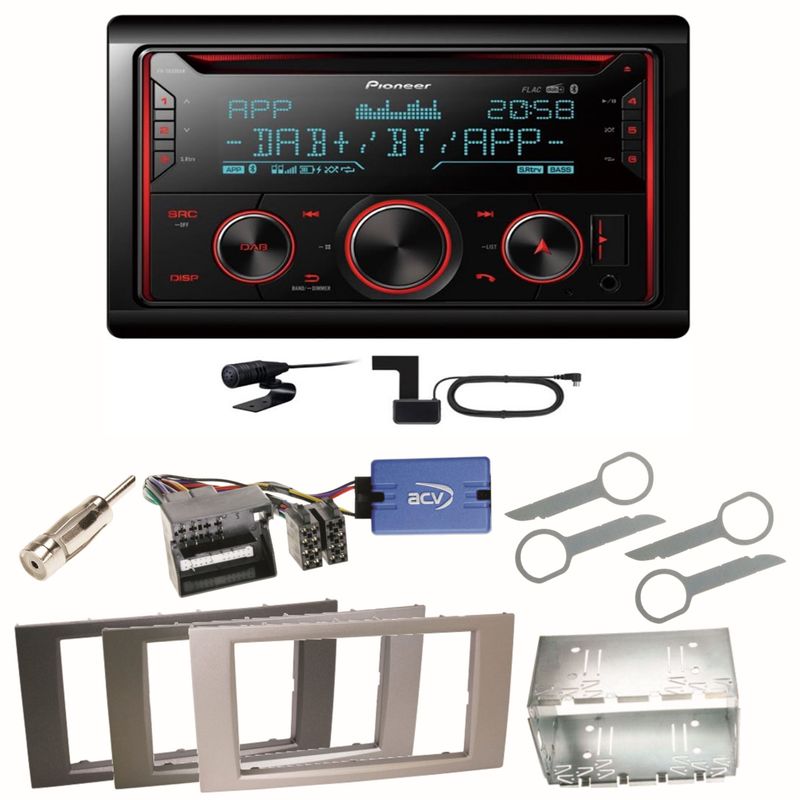 Pioneer FH-S820DAB Digitalradio USB Einbauset für Ford Kuga Fusion Galaxy S-Max