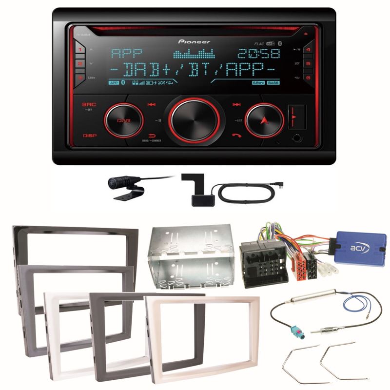 Pioneer FH-S820DAB DAB+ USB Einbauset für Opel Astra H Corsa D Zafira B Antara Pioneer FH-S820DAB DAB+ USB Einbauset für Opel Astra H Corsa D Zafira B Antara