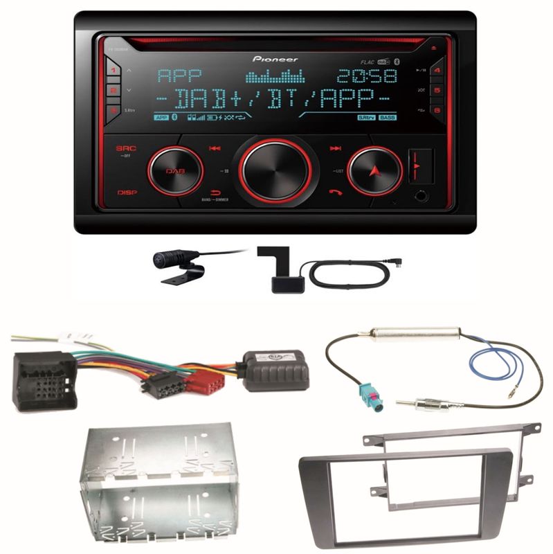 Pioneer FH-S820DAB DAB+ Bluetooth USB FLAC Einbauset für Skoda Octavia 2 Yeti 5L