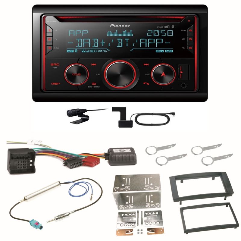 Pioneer FH-S820DAB DAB+ Bluetooth USB FLAC Einbauset für T5 2003-2015 Multivan