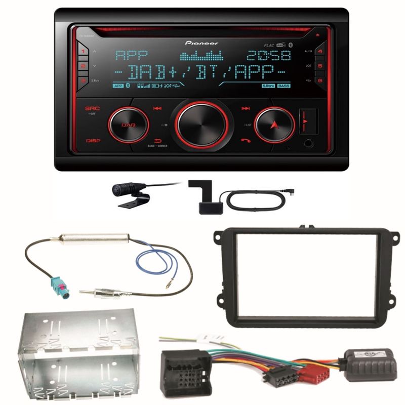 Pioneer FH-S820DAB Digitalradio MP3 Einbauset für Skoda Fabia Roomster Praktik Pioneer FH-S820DAB Digitalradio MP3 Einbauset für Skoda Fabia Roomster Praktik
