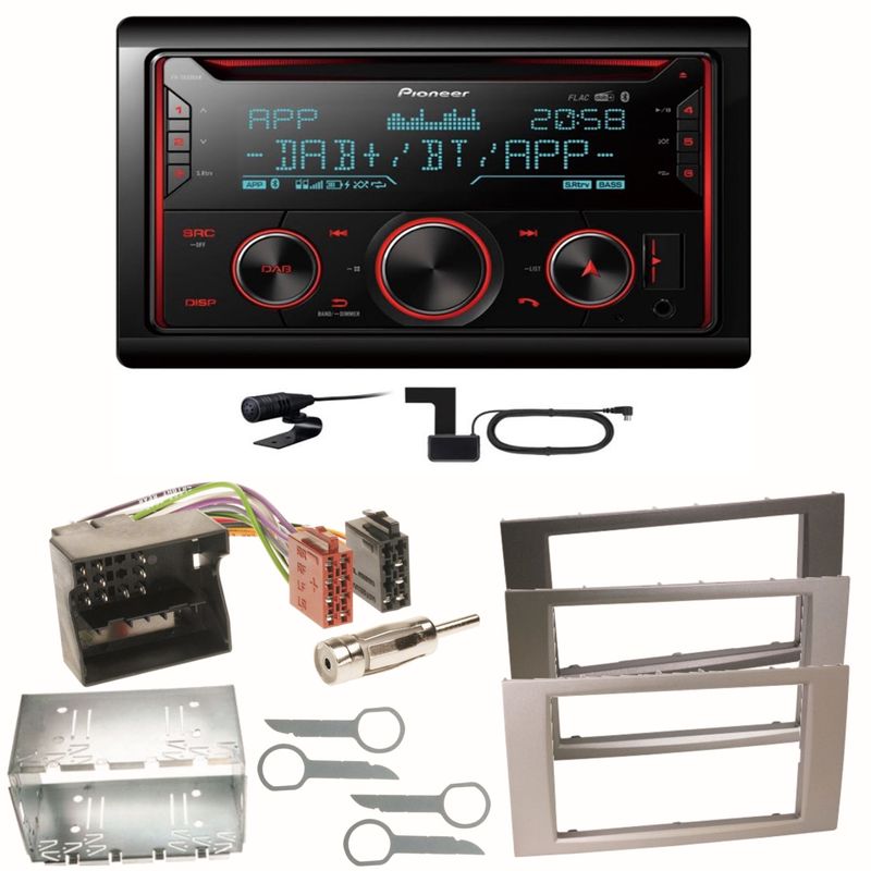 Pioneer FH-S820DAB DAB+ Bluetooth Einbauset für Ford Focus Fusion Galaxy S-Max