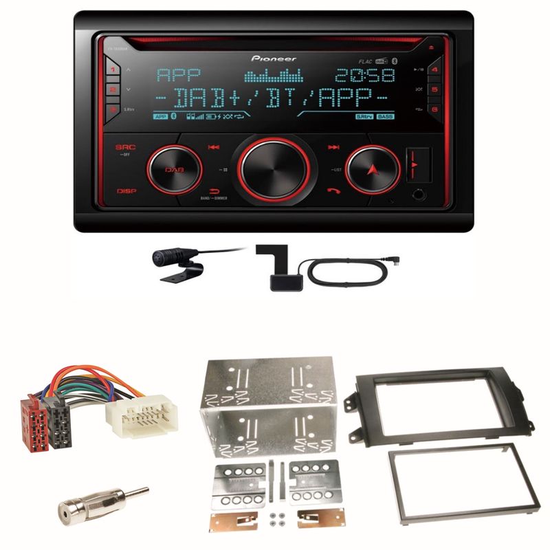 Pioneer FH-S820DAB Digitalradio Bluetooth Einbauset für Suzuki SX 4 Fiat Sedici Pioneer FH-S820DAB Digitalradio Bluetooth Einbauset für Suzuki SX 4 Fiat Sedici