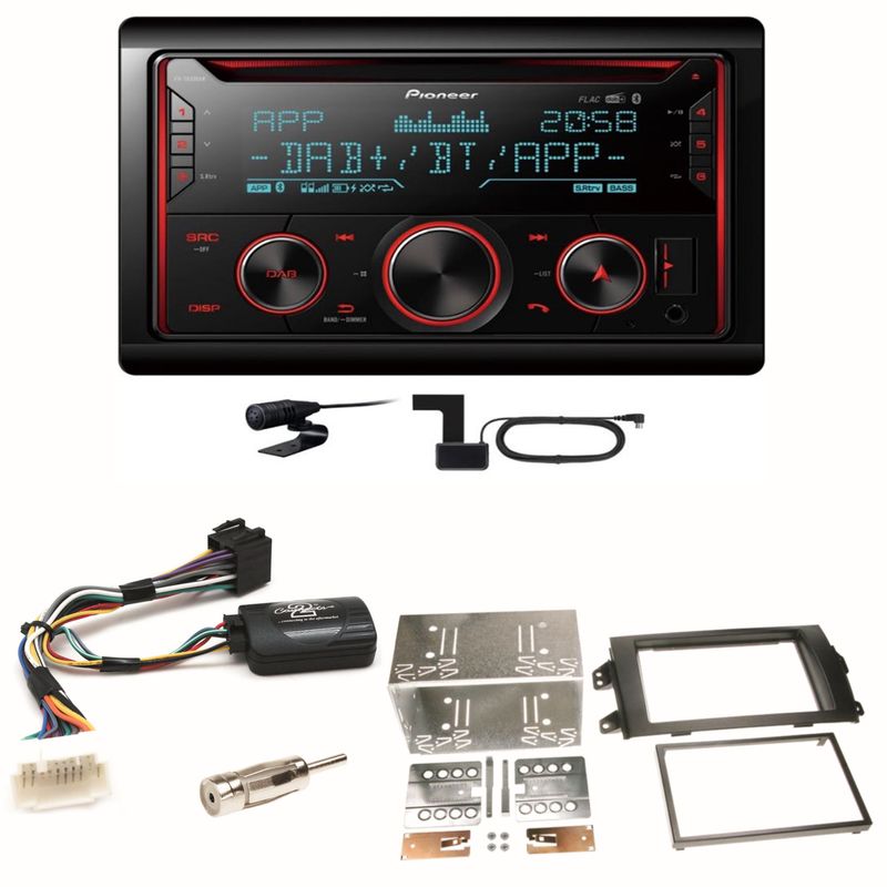 Pioneer FH-S820DAB Digitalradio Bluetooth Einbauset für Suzuki SX4 Fiat Sedici Pioneer FH-S820DAB Digitalradio Bluetooth Einbauset für Suzuki SX4 Fiat Sedici