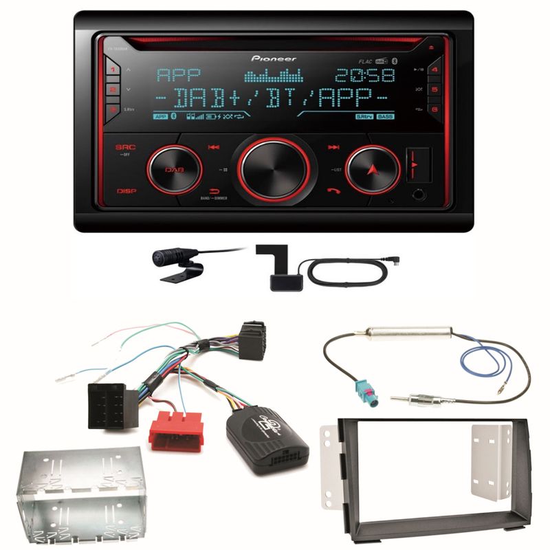 Pioneer FH-S820DAB Digitalradio Bluetooth FLAC USB MP3 Einbauset für Kia Venga