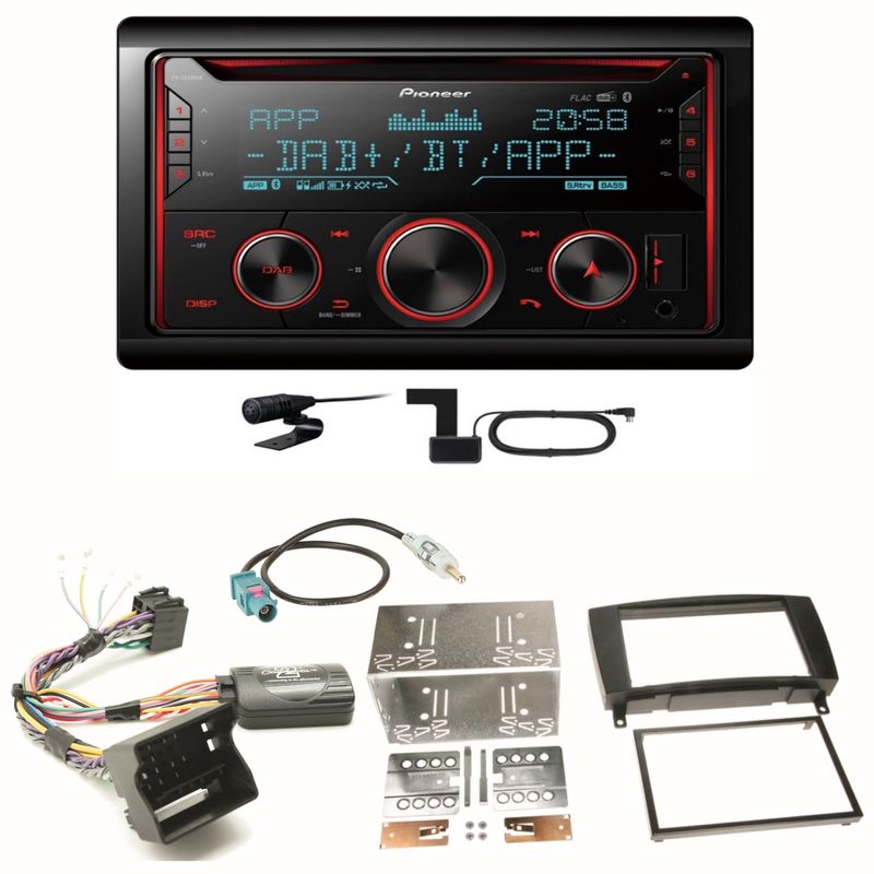 Pioneer FH-S820DAB DAB+ USB Bluetooth Einbauset für Mercedes CLK W209 Facelift Pioneer FH-S820DAB DAB+ USB Bluetooth Einbauset für Mercedes CLK W209 Facelift