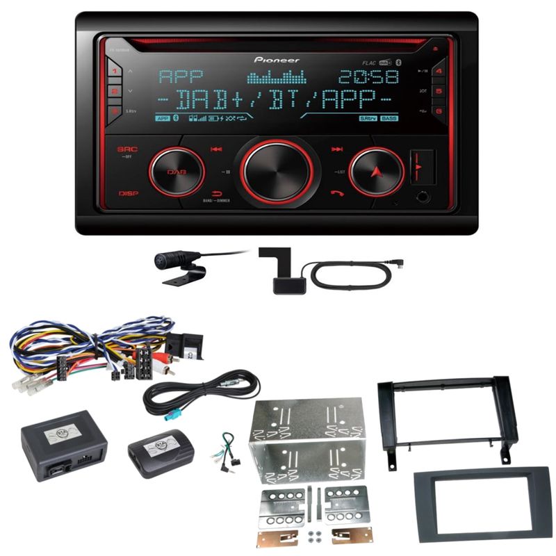 Pioneer FH-S820DAB DAB+ Bluetooth FLAC CD USB Einbauset für Mercedes SLK R171 Pioneer FH-S820DAB DAB+ Bluetooth FLAC CD USB Einbauset für Mercedes SLK R171