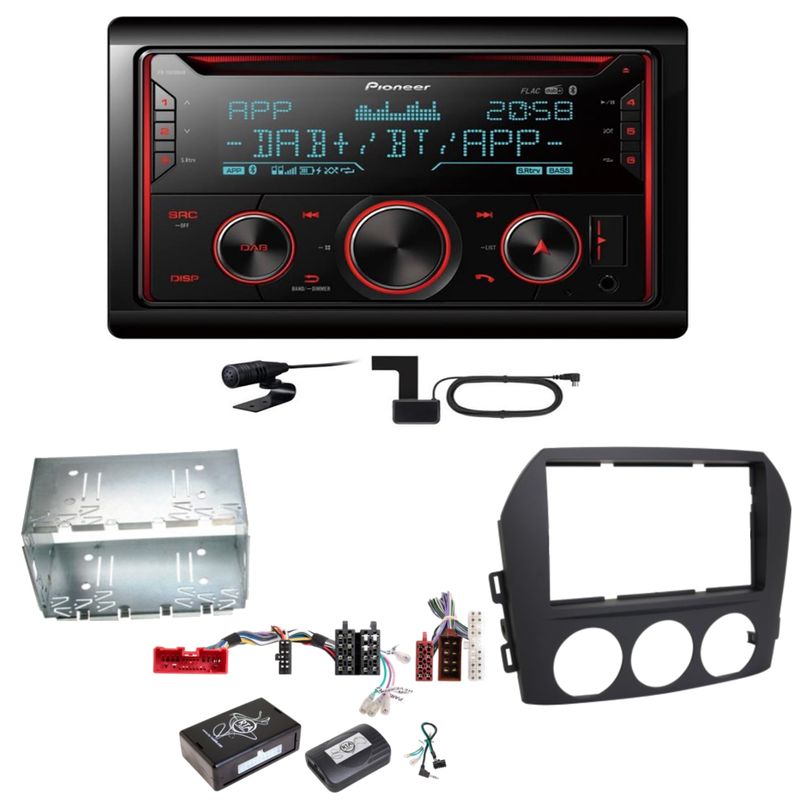 Pioneer FH-S820DAB Digitalradio Bluetooth FLAC USB Einbauset für Mazda MX-5 NC Pioneer FH-S820DAB Digitalradio Bluetooth FLAC USB Einbauset für Mazda MX-5 NC