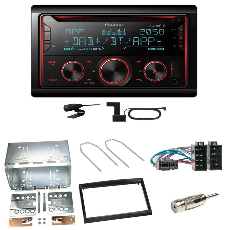Pioneer FH-S820DAB DAB+ Bluetooth FLAC Einbauset für Peugeot 307 Citroen C2 C3 Pioneer FH-S820DAB DAB+ Bluetooth FLAC Einbauset für Peugeot 307 Citroen C2 C3