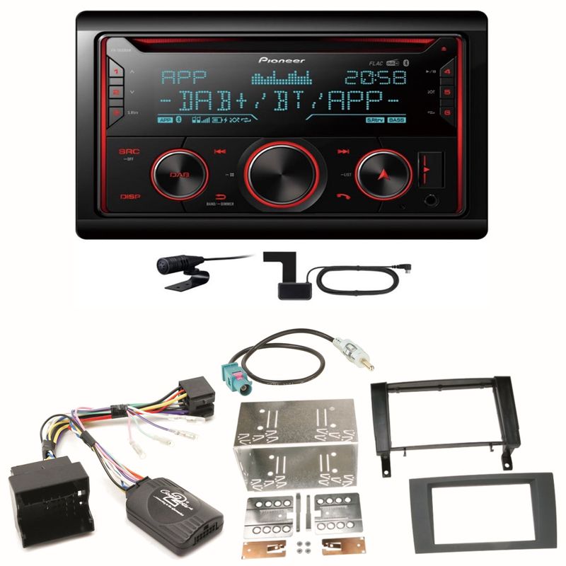 Pioneer FH-S820DAB Digitalradio USB MP3 Einbauset für Mercedes SLK R171 ab 2008 Pioneer FH-S820DAB Digitalradio USB MP3 Einbauset für Mercedes SLK R171 ab 2008