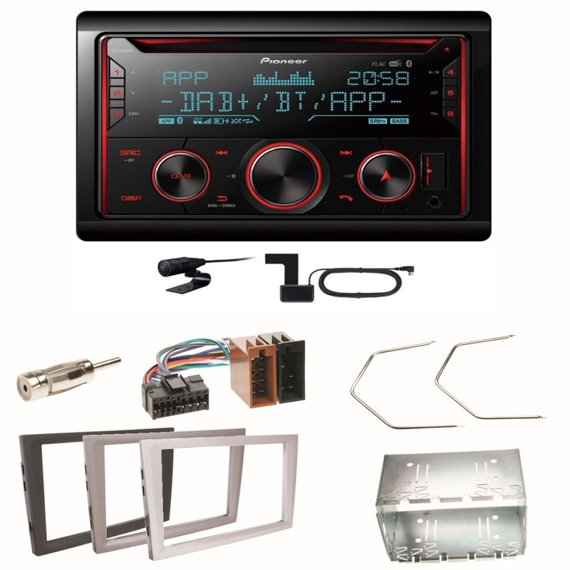 Pioneer FH-S820DAB DAB+ CD USB Einbauset für Opel Omega B Meriva A Agila Vivaro