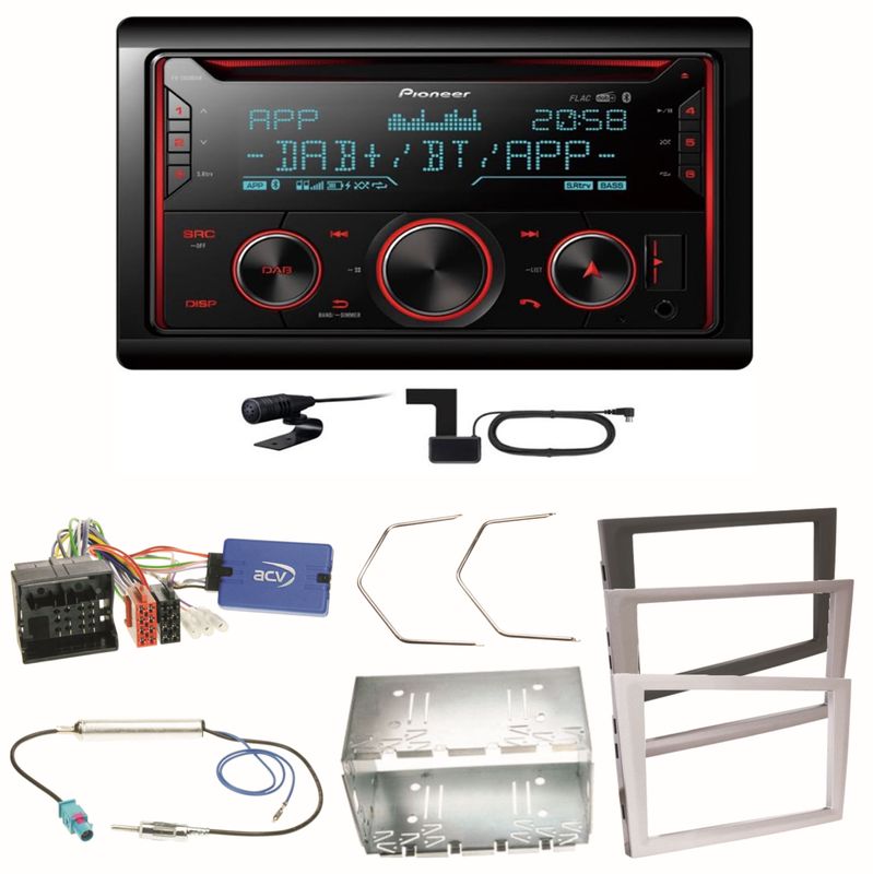 Pioneer FH-S820DAB DAB+ CD USB Einbauset für Opel Signum Corsa C Tigra Twintop