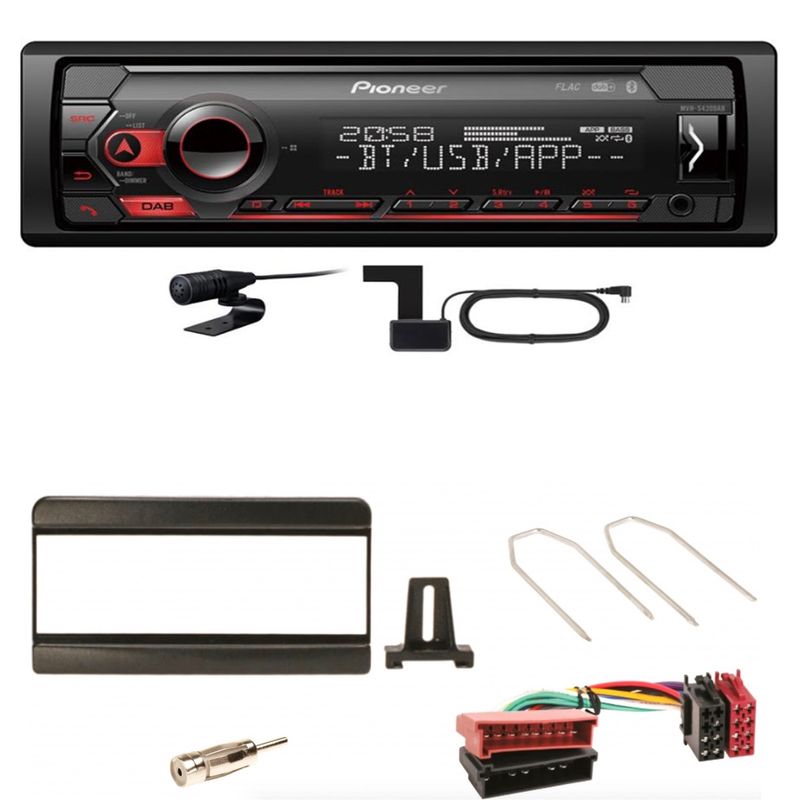 Pioneer MVH-S420DAB Bluetooth DAB+ MP3 Einbauset für Focus Fiesta Puma Mondeo Pioneer MVH-S420DAB Bluetooth DAB+ MP3 Einbauset für Focus Fiesta Puma Mondeo