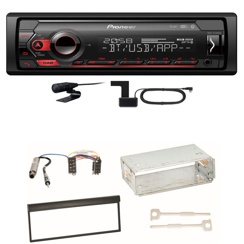 Pioneer MVH-S420DAB Bluetooth USB DAB+ Autoradio Einbauset für Skoda Fabia 6Y Pioneer MVH-S420DAB Bluetooth USB DAB+ Autoradio Einbauset für Skoda Fabia 6Y
