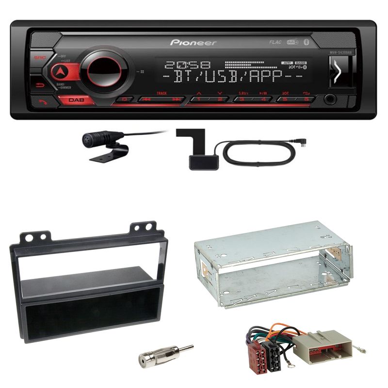 Pioneer MVH-S420DAB USB Bluetooth Digitalradio Einbauset für Ford Fiesta Fusion Pioneer MVH-S420DAB USB Bluetooth Digitalradio Einbauset für Ford Fiesta Fusion