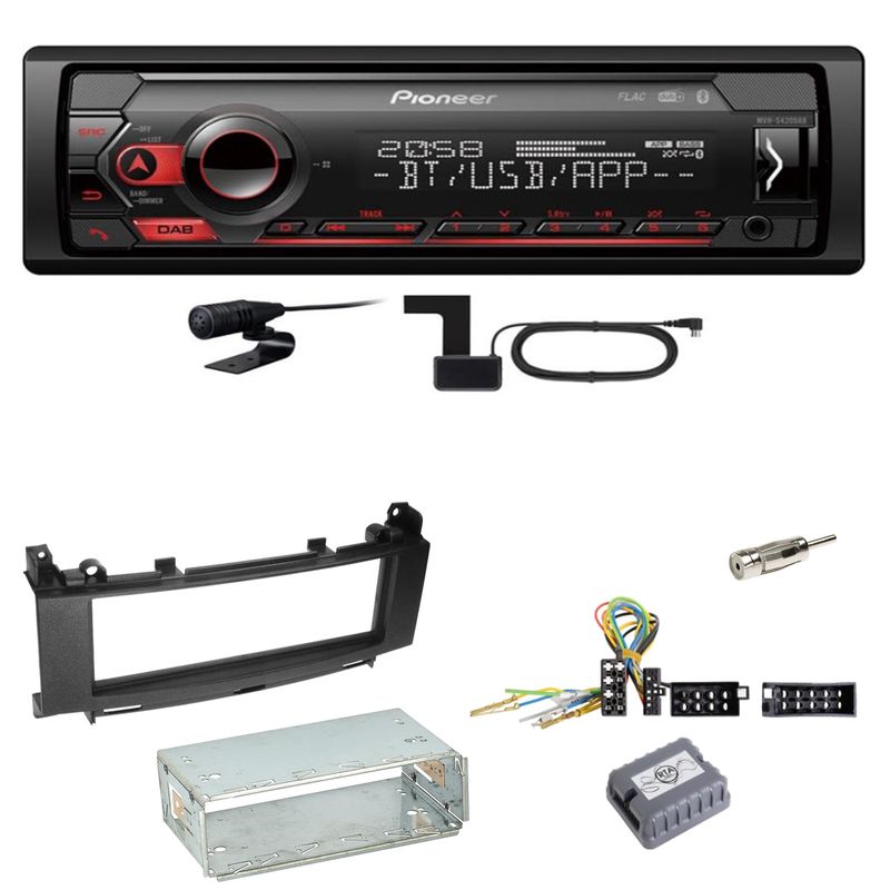 Pioneer MVH-S420DAB DAB+ AUX MP3 USB Einbauset für Mercedes A B Klasse W245 W169 Pioneer MVH-S420DAB DAB+ AUX MP3 USB Einbauset für Mercedes A B Klasse W245 W169