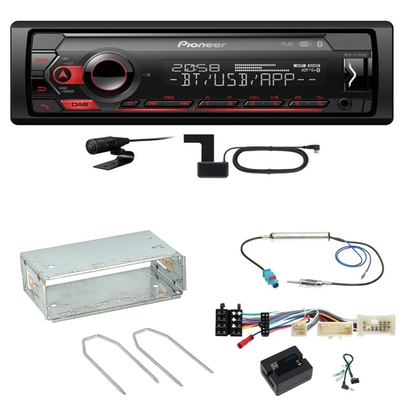 Pioneer MVH-S420DAB Bluetooth DAB+ Autoradio Einbauset für Mercedes Citan W415 Pioneer MVH-S420DAB Bluetooth DAB+ Autoradio Einbauset für Mercedes Citan W415