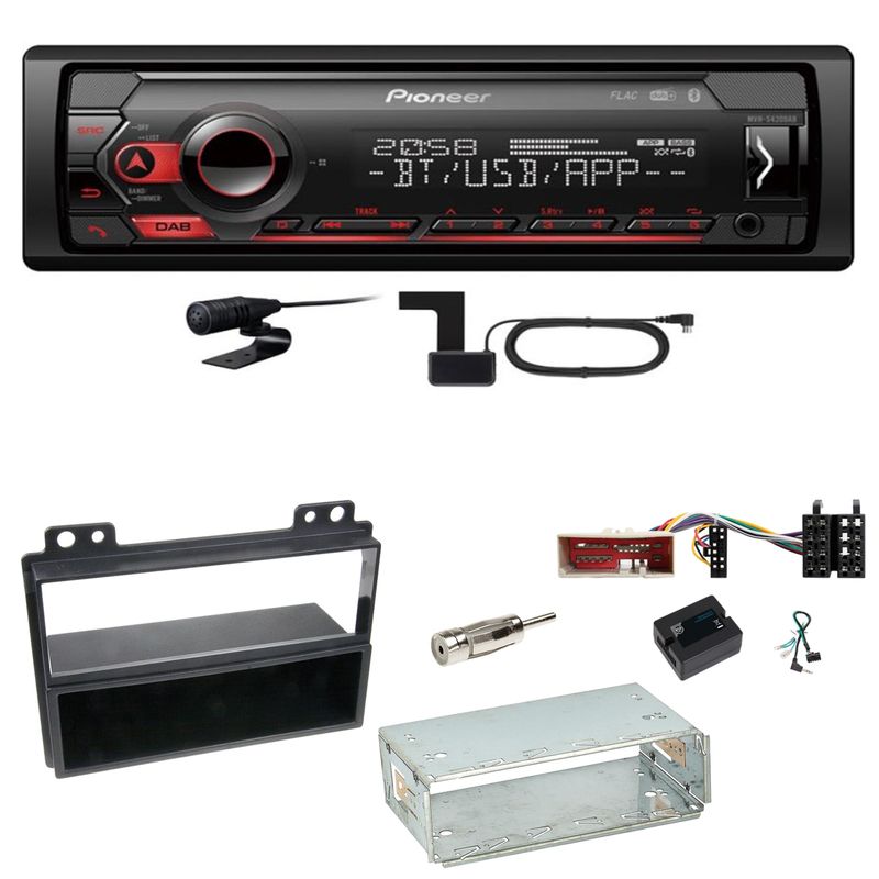 Pioneer MVH-S420DAB Bluetooth Digitalradio USB Einbauset für Ford Fusion Fiesta Pioneer MVH-S420DAB Bluetooth Digitalradio USB Einbauset für Ford Fusion Fiesta