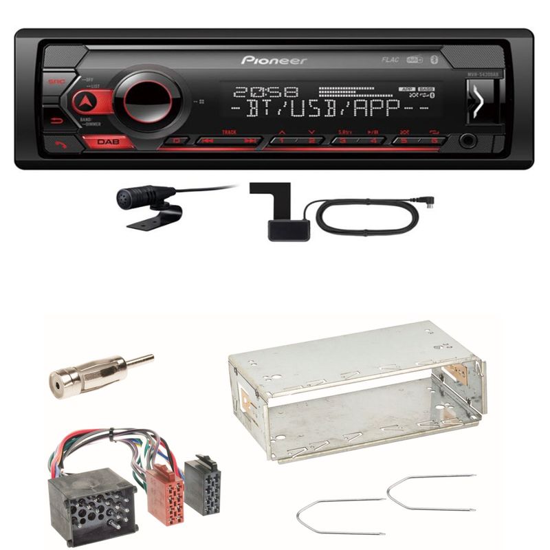 Pioneer MVH-S420DAB Bluetooth WAV USB Digitalradio Einbauset für BMW E30 E34 E32