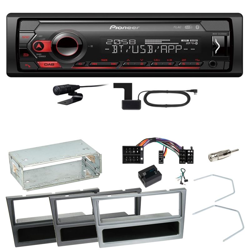 Pioneer MVH-S420DAB Bluetooth Einbauset für Opel Omega B Meriva A Agila Vivaro Pioneer MVH-S420DAB Bluetooth Einbauset für Opel Omega B Meriva A Agila Vivaro