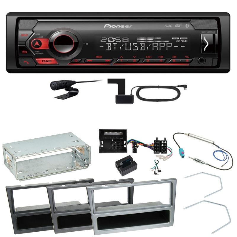 Pioneer MVH-S420DAB DAB+ USB MP3 Einbauset für Opel Vectra C Meriva Vivaro Combo Pioneer MVH-S420DAB DAB+ USB MP3 Einbauset für Opel Vectra C Meriva Vivaro Combo