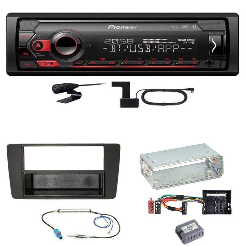 Pioneer MVH-S420DAB Bluetooth Autoradio Einbauset für Skoda Octavia 2 Yeti 5L Pioneer MVH-S420DAB Bluetooth Autoradio Einbauset für Skoda Octavia 2 Yeti 5L