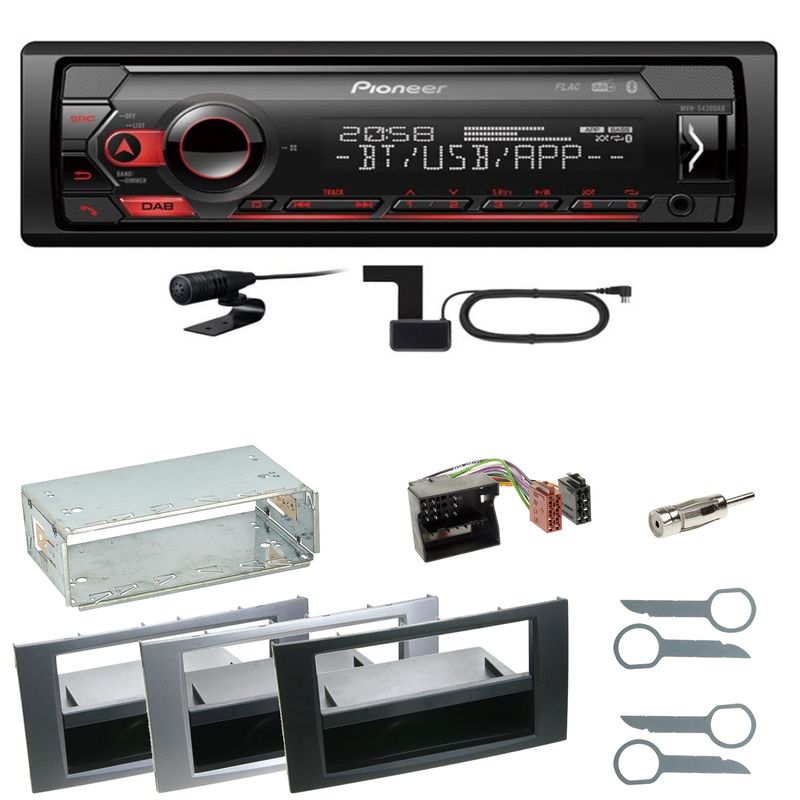 Pioneer MVH-S420DAB Bluetooth DAB+ Einbauset für Ford Kuga Fusion Galaxy S-Max Pioneer MVH-S420DAB Bluetooth DAB+ Einbauset für Ford Kuga Fusion Galaxy S-Max