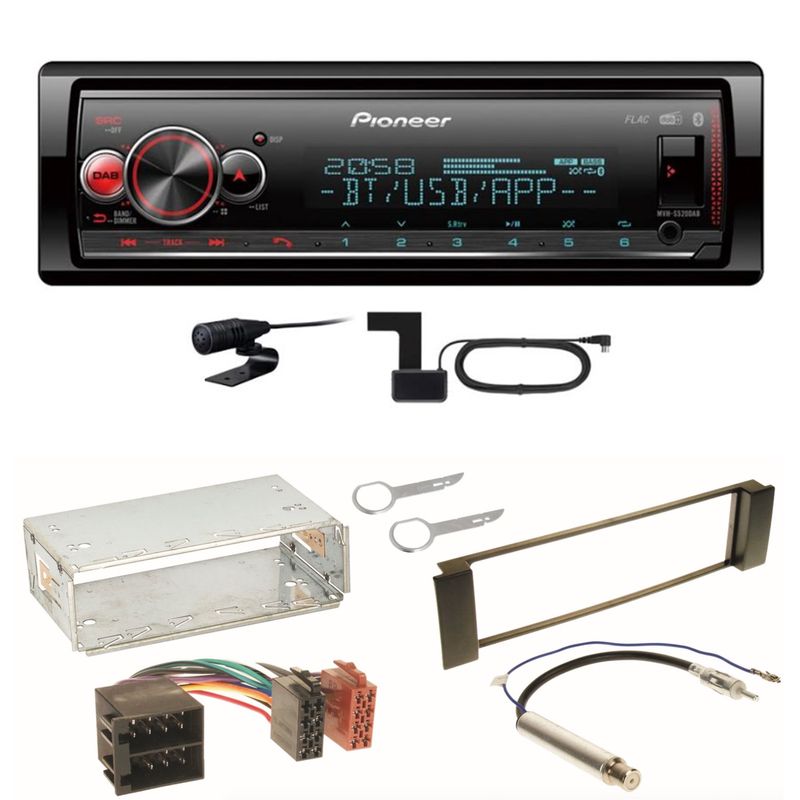 Pioneer MVH-S520DAB USB FLAC Digitalradio WMA Einbauset für Seat Leon Toledo 1M
