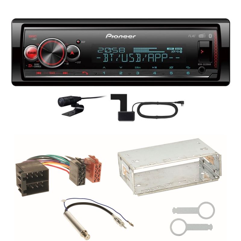 Pioneer MVH-S520DAB USB WMA Digitalradio Einbauset für Skoda Octavia 1U Superb 1 Pioneer MVH-S520DAB USB WMA Digitalradio Einbauset für Skoda Octavia 1U Superb 1