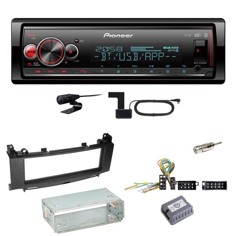 Pioneer MVH-S520DAB USB Digitalradio Einbauset für Mercedes A B Klasse W245 W169 Pioneer MVH-S520DAB USB Digitalradio Einbauset für Mercedes A B Klasse W245 W169