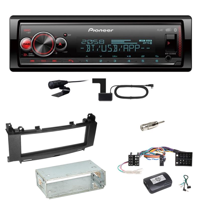 Pioneer MVH-S520DAB USB Digitalradio Einbauset für Mercedes A B Klasse W169 W245 Pioneer MVH-S520DAB USB Digitalradio Einbauset für Mercedes A B Klasse W169 W245