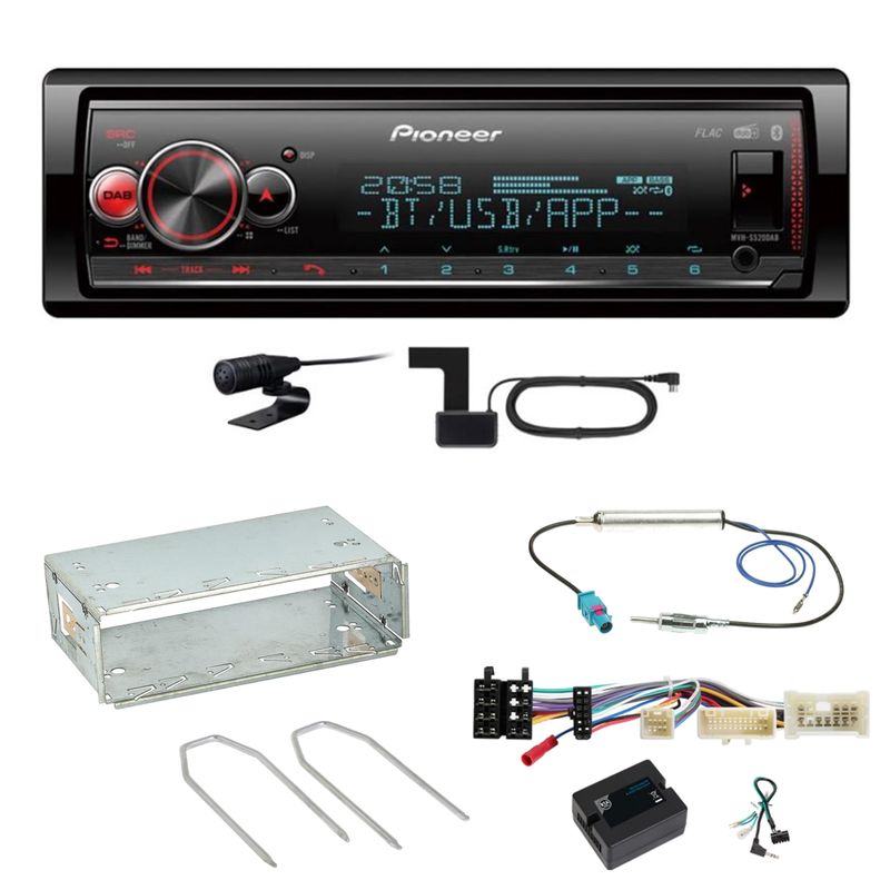 Pioneer MVH-S520DAB MP3 USB FLAC Digitalradio Einbauset für Mercedes Citan W415 Pioneer MVH-S520DAB MP3 USB FLAC Digitalradio Einbauset für Mercedes Citan W415