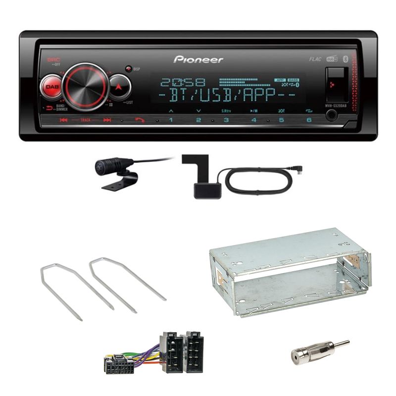 Pioneer MVH-S520DAB FLAC Digitalradio Einbauset für Dacia Logan Sandero bis 2011 Pioneer MVH-S520DAB FLAC Digitalradio Einbauset für Dacia Logan Sandero bis 2011