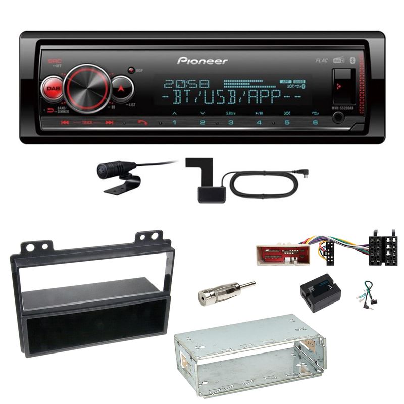 Pioneer MVH-S520DAB FLAC Digitalradio Bluetooth Einbauset für Ford Fusion Fiesta Pioneer MVH-S520DAB FLAC Digitalradio Bluetooth Einbauset für Ford Fusion Fiesta