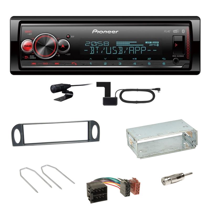 Pioneer MVH-S520DAB Bluetooth Digitalradio Einbauset für Citroen C5 bis 07/2004