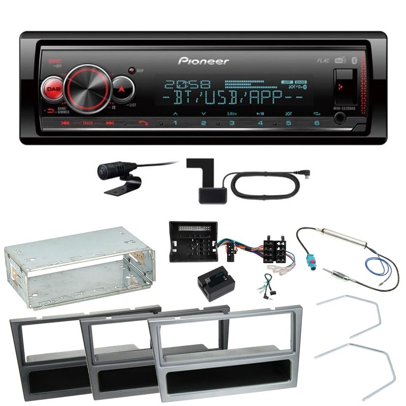 Pioneer MVH-S520DAB Bluetooth Einbauset für Opel Signum Corsa C Tigra Twintop